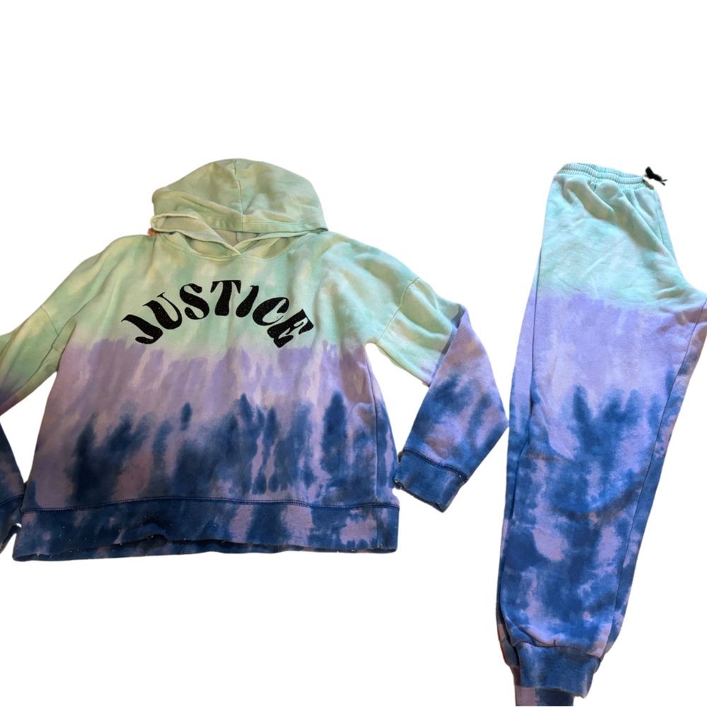 Justice tie dye sweatpants set